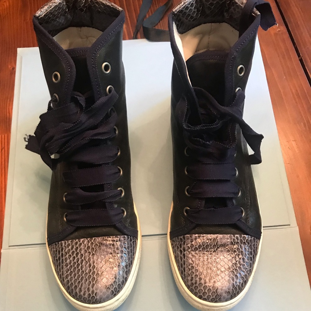 Women’s Lanvin Leather High Top Sneaker